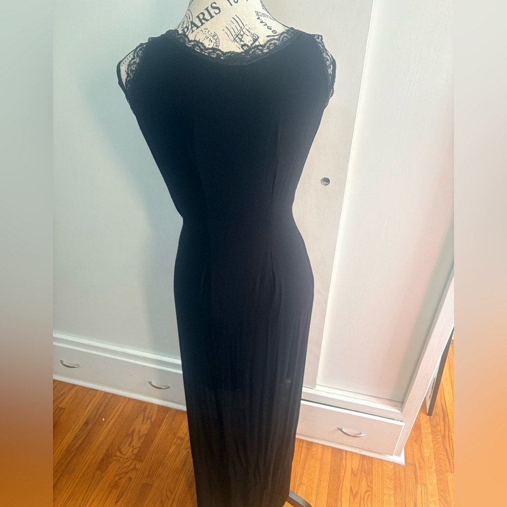 One-of-a-Kind Custom Long Black Dress - Picture 9 of 10